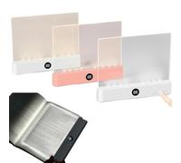 Générique Lampe de lecture LED intelligente, lampe de livre plate, veilleuse de protection des yeux pour étudiants avec 3 couleurs et minuterie, réglage de la luminosité, alimentée par batterie (3)