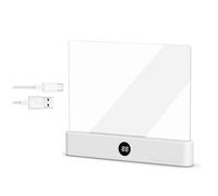 Générique Lampe de lecture LED intelligente, lampe de livre plate, veilleuse de protection des yeux pour étudiants avec 3 couleurs et minuterie, réglage de la luminosité, alimentée par batterie (01#)