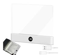Générique Lampe De Livre Plate, 18.5x15.3x2.2cm Lampe De Lecture Plate LED Rechargeable, Avec 3 Couleurs Et Minuterie, Panneau De Lampes De Lecture À LED, Pour Maison Dortoir Bureau École