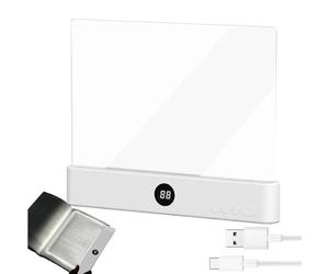 Générique Lampe De Livre Plate, 18.5x15.3x2.2cm Lampe De Lecture Plate LED Rechargeable, Avec 3 Couleurs Et Minuterie, Panneau De Lampes De Lecture À LED, Pour Maison Dortoir Bureau École
