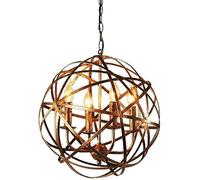 Générique Lampe de Lustre Moderne à LED, Suspension en Fer en Forme de Boule, Lustre de Style Industriel rétro, Lampe Suspendue en métal à Quatre têtes, plafonnier, luminaire,luminaire à LED