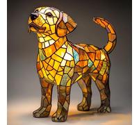 Générique Lampe De Nuit Colorée En Résine Représentant Un Chien, Un Teckel, Une Adorable Lampe De Table Pour Chien Ou Chat, Décoration Vintage Colorée Pour Chambre À Coucher, Salon, Maison