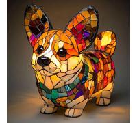 Générique Lampe De Nuit Colorée En Résine Représentant Un Chien, Un Teckel, Une Adorable Lampe De Table Pour Chien Ou Chat, Décoration Vintage Colorée Pour Chambre À Coucher, Salon, Maison