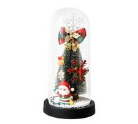 Générique Lampe de Nuit de Noël - Éclairage Décoratif D'Ambiance Festive,Veilleuses De Table Avec Ornements Sous Dôme En Verre - Pour Salle De Séjour Chambre À Coucher Table Étagère Casiers