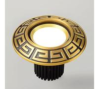 Générique Lampe de panneau de plafonnier encastré à LED | Luminaire d'intérieur à abat-jour givré, for chambre à coucher, salon, magasin de vêtements(Black Gold(10W),Nature light)