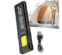 Générique Lampe De Poche - Cinq Mode LED Magnétique Travail Lumière USB Rechargeable | 800mAh Magnétique Base Torche Pince, Voitures Auto Réparation Camping Voyage Urgence Lumières