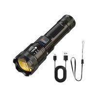 Générique Lampe de poche, lumière de la flash - Lampe de poche des urgences | Étanche 250000 HIGH LIGNES DE FLASH RECHARGÉables 3 Mode Zoomable pour la randonnée à vélo