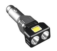 Générique Lampe De Poche Pour Voiture - Lampe LED Rechargeable Lumineuse, Éclairage D'urgence Pour Véhicule, De Poche De Survie LED À Double Faisceau Avec Ports USB De Type C | Pour Véhicules 12V 24V