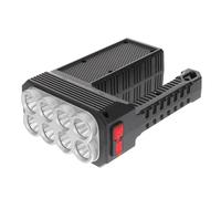 Générique Lampe de Poche Solaire LED Rechargeable Usb, Projecteur Torche Lumineux Abs 1200, Portable et Étanche, pour Activités de Plein Air et Voyage