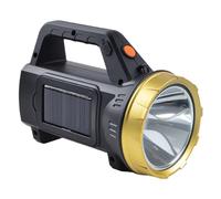 Générique Lampe de Poche Solaire - Torche portative à 5 Modes en d'aluminium de 15,8 x 11,2 cm, projecteur à Batterie Rechargeable de Type C, LED Blanche économe en énergie | Équipement de sécurit