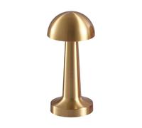 Générique Lampe de table Or sans fil à commande tactile, forme de champignon rechargeable, étanche,Lampe de bureau, lumières décoratives LED pour restaurant, bar,bureau,etc