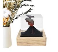 Générique Lampe de Table Veilleuse Volcan - Lampe de Nuit Cube Volcanique en Résine, Effet Éruption Jurassique, Décoration Créative pour Bureau et Chambre, Cadeau pour et Adultes