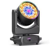 Générique Lampe de tête Mobile 220W, RGBW LED Faisceau Wash Zoom Effet de lumière de scène Contrôle DMX pour DJ Karaoké Club Mariage KTV Disco Bar