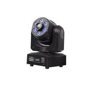 Générique Lampe de tête Mobile LED Spot Wash, RGBW 7 Gobos 6 Couleurs Spot avec contrôle DMX512 pour DJ Disco Party Mariage Scène Éclairage