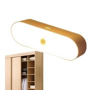 Générique Lampe Détecteur de Mouvement Intérieur Magnétique Rechargeable, Veilleuse LED Sans Fil à Deux Couleurs, Éclairage Intelligent pour Escalier, Chambre, Couloir, Cuisine et Armoire (14x4,3 cm)
