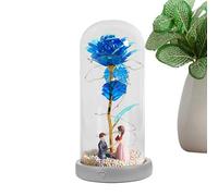 Générique Lampe Florale Éternelle - 21.5cm Veilleuse À Fleurs En Forme De Dôme, Guirlande LED Musicale Avec Design Élégant | Pour Chambre Bureau Salon Femme Maman Cadeau Romantique Décoration Maison