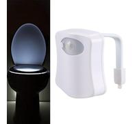 Générique Lampe LED pour toilettes avec détecteur de mouvement, veilleuse WC 8/16 couleurs changeantes, pour salle de bain et WC, luminaire intérieur pratique pour usage décoration - 6,8x6,7x1,7cm