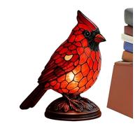 Générique Lampe Lumineuse En Forme D Oiseau - Figurine Rouge Ornement | Lampe Animal En Résine | Pour Chevet Salon Maison Cuisine Comptoir Bibliothèque Appartement Chambre D'Enfant
