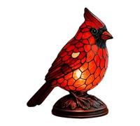 Générique Lampe Lumineuse En Forme D Oiseau - Figurine Rouge Ornement - Lampe De Bureau Oiseau En Résine - Pour Chevet Salon Maison Cuisine Comptoir Bibliothèque Appartement Chambre D'Enfant