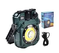 Générique Lampe Magnétique de Travail - Torche À LED Portable Solaire Pour Travail,Torche Puissante 5 Modes Portable Solaire pour Camping Réparation Voiture Atelier Chantier Maison