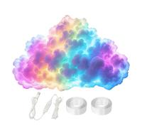Générique Lampe Nuages D'orage 3D, Nu-ages LED Plafond, Éclairage Ambiant Dynamique, Lampe Led Nuages D'Orage En Coton Moelleux, Pour Chambre, Gaming, Club