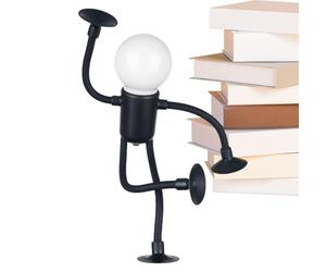 Générique Lampe Originale, Ventouse Souple Alimentée Par Piles, Veilleuse Chambre Lumière de Nuit Lampe de Table, Déco Chambre Salle de Bain Bureau Fête Anniversaire Noël