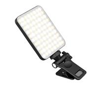 Générique Lampe Selfie LED Rechargeable à Pince Mini Éclairage Vidéo Portable Noir Lumière Réglable pour Visioconférence et Streaming Lampe Photo pour Téléphone et Ordinateur