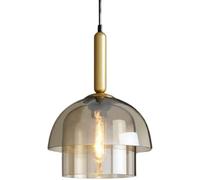 Générique Lampe Simple en Verre de Bar, Suspension en Verre Brillant à lumière Claire en Cascade, Lampe à Suspension Moderne en Verre translucide,Style Minimaliste