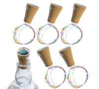 Générique Lampe Solaire Bouteille 6 Pièces Décoration LED Étanche