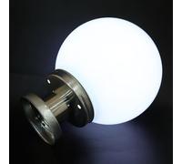 Générique Lampe Solaire d'Extérieur Sphérique Étanche 250Mm Blanche Éclairage de Jardin Mural Lampe Solaire pour Cour et Terrasse Lumière Écologique Résistante aux Intempéries