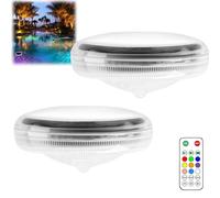 Générique Lampe Solaire Piscine Flottante, Lumiere Piscine Flottante, 9 Couleurs, 3 Niveaux De Réglage De La Luminosité, 3 Modes De Synchronisation, Classe D'étanchéité Professionnelle IP68 (2 PCS)