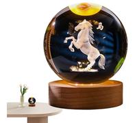 Générique Lampe Sphères De, Décoration De Figurine De Cheval, Éclairage Alimenté Par USB, Boule De De Table, Café, Chambres D', Chambre À Coucher, Salon, Cadeau Pour Petit Ami, Mari, Lamp