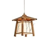 Générique Lampe suspendue chinoise en bois, design moderne et Simple, luminaire décoratif d'intérieur, idéal for un couloir, une salle à manger, un foyer, un placard ou une entrée