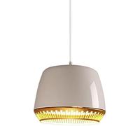 Générique Lampe suspendue, suspension de style simple, lampe à interface E27, lustre en forme casque fer noir et blanc, luminaires,lustres