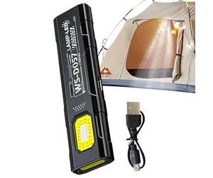 Générique Lampe Torche Magnétique | Lampe de Poche USB 5 Modes avec Aimant,LED pour Travaux Mécaniques avec Clip Ceinture - Pour Réparation Auto Atelier Détail Chantier
