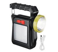Générique Lampe Torche Solaire, Lampe Torche LED pour Camping, Rechargeable Manuelle pour Randonnée Pêche Tente