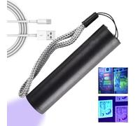 Générique Lampe Torche UV, 3 Modes de Lumière UV - Compacte Détection d'Urine Taches Sèches Nettoyage Domestique LED