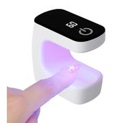 Générique Lampe UV pour Gel Ongles, Lampe LED UV pour Vernis à Ongles, Mini Dispositif de Manucure pour Maison Voyage Ateliers Activités Dames Professionnels Occupés