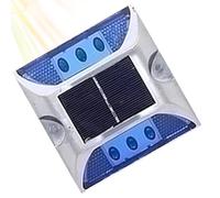 Générique Lampes De Sol - Balises Solaires En Aluminium | Feux Réflecteurs Clignotants Pour Routes & Allées | Marqueur Étanche IP68 | Éclairage Durable Pour Allées, Cours & Rues