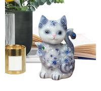 Générique Lampes De Table - Lampe De Bureau Chat En Résine, Veilleuse LED USB, Figurine Chat Décorative | Lampe D’Ambiance Pour Chambre, Salon, Entrée, Appartement | Cadeau Femme