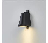 Générique Lampes murales modernes, Applique murale minimaliste industrielle médiévale V-intage LED E27 en fonte d'aluminium, fixation fer à cheval, étanche, for chambre coucher, café(Noir)