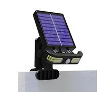 Générique Lampes Solaires - Éclairage Extérieur Étanche Avec Détecteur De Mouvement & Pince | Projecteur | Lanterne De Clôture Rechargeable USB Pour Jardin, Terrasse, Balcon & Pelouse