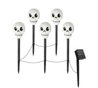 Générique Lampes Solaires Halloween sur Piquet 5 Pièces Sculpture Lumineuse