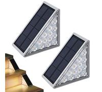 Générique Lampes solaires pour marches extérieures imperméables, lampes solaires triangulaires pour l'extérieur | Lampes pour marches IP68 d'escalier extérieures | Lumière étanche pour cour, Pat