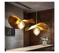 Générique Lampes suspendues LED en forme de feuille de en laiton, luminaire décoratif d'intérieur, idéal Compatible with un Restaurant, une Table basse, une cuisine ou une île,Lampe suspendue