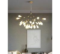Générique Lampes suspendues modernes à intensité variable for Table manger salon fille chambre mariage lampe suspendue décoration de la maison(Cold white,27 White-Black)