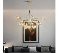 Générique Lampes suspendues modernes à intensité variable for Table manger salon fille chambre mariage lampe suspendue décoration de la maison(Cold white,27 Clear-Black)