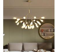 Générique Lampes suspendues modernes à intensité variable for Table manger salon fille chambre mariage lampe suspendue décoration de la maison(Warm White,27 White-Gold)