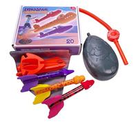 Générique Lance Fusée Dinosaure Enfant 25,5 X 21,5 X 7,3 Cm ABS Lanceur À Pied avec Angle Réglable, Jouet Extérieur Projectile Mousse, Idée Cadeau Anniversaire