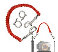Générique Lanière Pour Caméra De Plongée Longe De Plongée Flexible Pour Photographie Sous-Marine Et Apnée Sangles Pour Appareil Photo Et Caméscope À Poignée Soupe En Nylon Et Acier Inoxydable Rouge